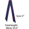 imageAllegra K 50s Skinny Silky Scarf Polka Dots Waistband Long Narrow Neckscarf Bag Handle AccessoryNavy Blue Medium Dot