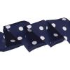 imageAllegra K 50s Skinny Silky Scarf Polka Dots Waistband Long Narrow Neckscarf Bag Handle AccessoryNavy Blue Medium Dot