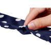 imageAllegra K 50s Skinny Silky Scarf Polka Dots Waistband Long Narrow Neckscarf Bag Handle AccessoryNavy Blue Medium Dot