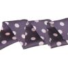 imageAllegra K 50s Skinny Silky Scarf Polka Dots Waistband Long Narrow Neckscarf Bag Handle AccessoryPurple Medium Dot