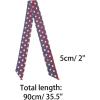 imageAllegra K 50s Skinny Silky Scarf Polka Dots Waistband Long Narrow Neckscarf Bag Handle AccessoryPurple Medium Dot