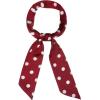 imageAllegra K 50s Skinny Silky Scarf Polka Dots Waistband Long Narrow Neckscarf Bag Handle AccessoryRed Medium Dot
