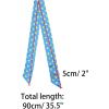 imageAllegra K 50s Skinny Silky Scarf Polka Dots Waistband Long Narrow Neckscarf Bag Handle AccessorySky Blue Medium Dot