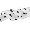 imageAllegra K 50s Skinny Silky Scarf Polka Dots Waistband Long Narrow Neckscarf Bag Handle AccessoryWhite