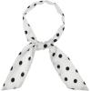 imageAllegra K 50s Skinny Silky Scarf Polka Dots Waistband Long Narrow Neckscarf Bag Handle AccessoryWhite Medium Dot