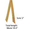 imageAllegra K 50s Skinny Silky Scarf Polka Dots Waistband Long Narrow Neckscarf Bag Handle AccessoryYellow Medium Dot