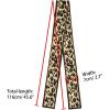 imageAllegra K Leopard Ribbon Long Narrow Skinny Scarf for Women Hairband Waistband Belt Bag Handle AccessoryBeige