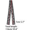 imageAllegra K Leopard Ribbon Long Narrow Skinny Scarf for Women Hairband Waistband Belt Bag Handle AccessoryGray