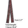 imageAllegra K Leopard Ribbon Long Narrow Skinny Scarf for Women Hairband Waistband Belt Bag Handle AccessoryPink