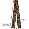imageAllegra K Leopard Ribbon Long Narrow Skinny Scarf for Women Hairband Waistband Belt Bag Handle AccessoryYellow