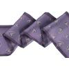 imageAllegra K Silky Skinny Scarves Ribbon Heart Print Long Hairband Handbag WrapPurple