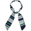 imageAllegra K Women Polka Dots Stripe Heart Print Skinny Scarf Sharp Neck Scarves DoubleSided NeckerchiefNavy Blue