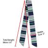 imageAllegra K Women Polka Dots Stripe Heart Print Skinny Scarf Sharp Neck Scarves DoubleSided NeckerchiefNavy Blue