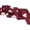 imageAllegra K Women Skinny Ribbon Neckerchief Heart Pattern Narrow Hair Wrist Scarf Headband Handbag Handle WrapWine Red Heart