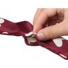 imageAllegra K Women Skinny Ribbon Neckerchief Heart Pattern Narrow Hair Wrist Scarf Headband Handbag Handle WrapWine Red Heart