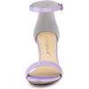 imageAllegra K Womens Ankle Strap Open Toe Stiletto Heels Purple Sandals 75 M US