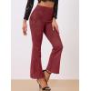 imageAllegra K Womens Faux Suede Pants Business Casual Wide Legs Bell Bottom Flared TrousersBurgundy