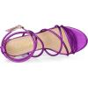 imageAllegra K Womens Open Toe Strappy Straps Stiletto Heel Purple Sandals 7 M US