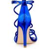 imageAllegra K Womens Open Toe Strappy Straps Stiletto Heel Royal Blue Sandals 10 M US