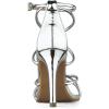 imageAllegra K Womens Open Toe Strappy Straps Stiletto Heel Silver Sandals 6 M US