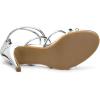 imageAllegra K Womens Open Toe Strappy Straps Stiletto Heel Silver Sandals 6 M US