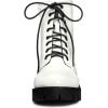 imageAllegra K Womens Platform Chunky Heel Combat BootsWhite