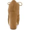 imageAllegra K Womens Platform Chunky Heel Lace Up Brown Booties 10 M US