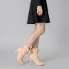 imageAllegra K Womens Pointed Toe Drawstring Pull on Stiletto Heel Ankle BootsBeige