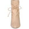 imageAllegra K Womens Pointed Toe Drawstring Pull on Stiletto Heel Ankle BootsBeige