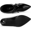 imageAllegra K Womens Pointed Toe Drawstring Pull on Stiletto Heel Ankle BootsBlack