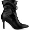 imageAllegra K Womens Pointed Toe Drawstring Pull on Stiletto Heel Ankle BootsBlack