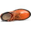 imageAllegra K Womens Round Toe Chunky Heel Lace Up Zipper Orange Combat Boots 6 M US