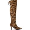 imageAllegra K Womens Stiletto Heels Thigh High Over the Leopard Knee High Boots 7 M US