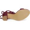 imageAllegra K Womens Tie Up Heels Burgundy Open Toe Chunky High Heels Sandal 65 M US