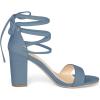 imageAllegra K Womens Tie Up Strappy Heels Chunky High Heels Haze Blue Sandal 95 M US