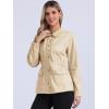 imageAllegra K Womens Utility Jacket Zip Up Drawstring Waist Snap Buttons Lightweight Anorak Jackets with PocketsBeige