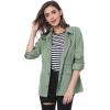imageAllegra K Womens Utility Jacket Zip Up Drawstring Waist Snap Buttons Lightweight Anorak Jackets with PocketsLight Green