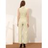 imageAllegra K Womens Wide Leg Jumpsuit 2026 Sleeveless Collared Tie Waist Coverall Button Down Cargo JumpsuitsApricot