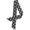 imageAllegra K 50s Skinny Silky Scarf Polka Dots Waistband Long Narrow Neckscarf Bag Handle AccessoryBlack Big Dot