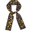 imageAllegra K Leopard Ribbon Long Narrow Skinny Scarf for Women Hairband Waistband Belt Bag Handle AccessoryYellow