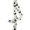 imageAllegra K Women Skinny Ribbon Neckerchief Heart Pattern Narrow Hair Wrist Scarf Headband Handbag Handle WrapWhite Heart