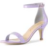 imageAllegra K Womens Ankle Strap Open Toe Stiletto Heels Purple Sandals 75 M US