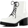 imageAllegra K Womens Platform Chunky Heel Combat BootsWhite