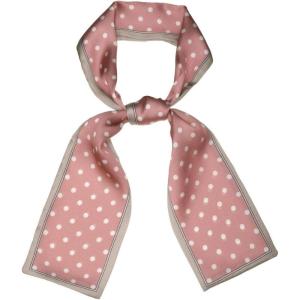 imageAllegra K 50s Ribbon Skinny Scarf Lovely Polka Dots Pattern for Bags Hair Band Neck WrapsPink Small Dot