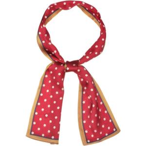 imageAllegra K 50s Ribbon Skinny Scarf Lovely Polka Dots Pattern for Bags Hair Band Neck WrapsRed Small Dot