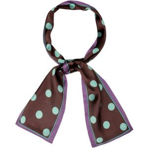 imageAllegra K 50s Ribbon Skinny Scarf Lovely Polka Dots Pattern for Bags Hair Band Neck WrapsWine Red Big Dot