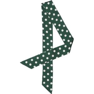 imageAllegra K 50s Skinny Silky Scarf Polka Dots Waistband Long Narrow Neckscarf Bag Handle AccessoryArmy Green Medium Dot
