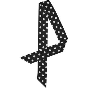 imageAllegra K 50s Skinny Silky Scarf Polka Dots Waistband Long Narrow Neckscarf Bag Handle AccessoryBlack Medium Dot