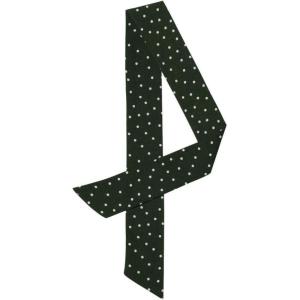 imageAllegra K 50s Skinny Silky Scarf Polka Dots Waistband Long Narrow Neckscarf Bag Handle AccessoryBlack Small Dot