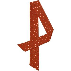 imageAllegra K 50s Skinny Silky Scarf Polka Dots Waistband Long Narrow Neckscarf Bag Handle AccessoryCaramel Small Dot